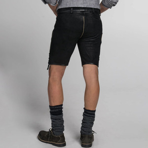 Shorts Lederhosen traditionnels bavarois pour hommes, 100 % polyester satiné, anti-plis, imperméables, décontractés élégants, écologiques, style allemand - Product Image 3