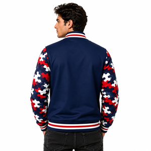 Wholesale Customized Logo Fashion Street Clothing <b>Men's</b> <b>Baseball</b> <b>Jacket</b> Designer Clothing <b>Men's</b> Street Style Campus <b>Jacket</b> - Product Image 4