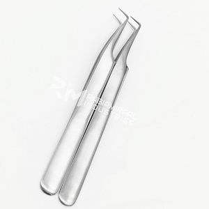 แหนบต่อขนตา RMI Silver Anti-Static ปลายเรียบ 10 มม. ด้ามจับเพชร รุ่นปกติ 90 องศา - Product Image 2