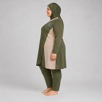 Ensemble Burkini Modeste au Design Moderne pour la Plage – Structure Flexible, Extensible, Coupe Classique, Respirant, Séchage Rapide