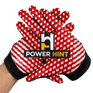 Gants de football américain personnalisés, antidérapants, en silicone, avec logo et design sur mesure - Product Image 3