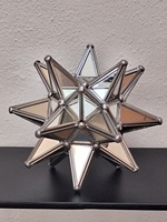 Étoile de Moravie en métal personnalisée, luxe, écologique, très demandée, style Art déco vintage, décoration d'intérieur, vaisselle pour mariage et fête