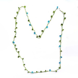 Women's Bohemia Colored Crochet Bead Layered Link Chain <b>Necklace</b> Party Jewelry Fashion <b>Statement</b> Accessory Wholesale Price - Product Image 3
