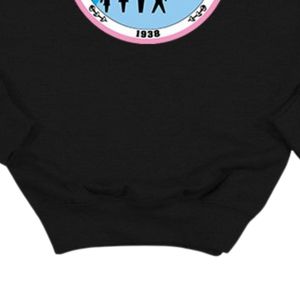 T-shirt noir à manches longues et col rond avec motif graphique en vinyle, vêtement décontracté pour tous les jours, streetwear confortable, haut de gamme pour un style de vie décontracté - Product Image 6
