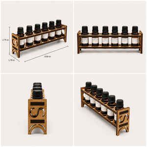Wooden Essential Oil <b>Storage</b> <b>Rack</b> Rectangular Minimalist Design Single Tier Durable Standing Type for Home Use - Product Image 5