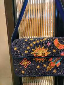 Bolsos de Hombro de Poliéster con Cuentas Hechas a Mano para Mujer, Bolsos de Mano para Fiesta, Estilo Boho, Bolsos de Viaje Ligeros para Mujer, Regalo - Product Image 3