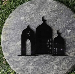 Elegante Estante Acrílico para Decoración del Hogar Islámico, Soporte de Exhibición con Arco de Mezquita, Decoración para Eid, Ramadán Kareem - Product Image 5