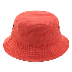 Unisex Solid Color Cotton Canvas Bucket <b>Hat</b> <b>Red</b> Casual Spring Summer Adult - Product Image 4