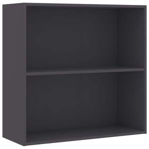 2-Tier Gray <b>Bookcase</b> 31.5"x11.8"x30.1" Chipboard Material - Product Image 2