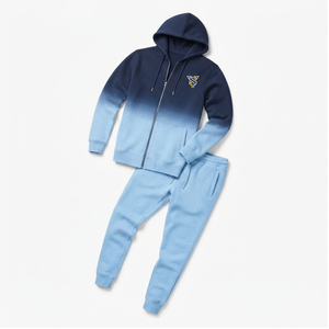 Ensemble de survêtement à capuche pour homme, couleur unie, manches longues, décontracté, respirant, avec cordon de serrage et poches avant, 100 % coton, séchage rapide - Product Image 2