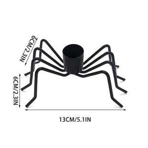 <b>Black</b> Iron Spider <b>Candle</b> Stand 13cm Home Decoration Durable <b>Metal</b> <b>Holder</b> - Product Image 1