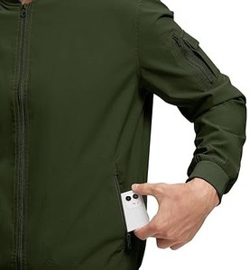 <b>Men</b> Cotton Canvas Work <b>Jacket</b> Heavyweight Zip Front Casual Outerwear <b>Utility</b> Pocket Coat Durable Fabric Fall Winter Wholesale - Product Image 3