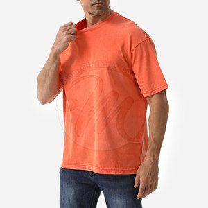 Camiseta de Estilo Simple con Efecto Desgastado por el Sol, Camiseta de Algodón con Efecto Desgastado por el Sol, Camiseta Fácil de Usar con Efecto Desgastado por el Sol - Product Image 3