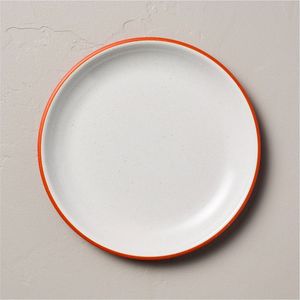 Assiette de service en grès moucheté style nordique, vaisselle minimaliste, assiette de base décorative, pour événements gastronomiques et haut de gamme - Product Image 1
