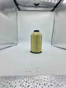 Hilo Metálico de Nailon Zari Plateado Flexible SHREE VIDHATA JARI M-GOLD 110D, Hilo Metálico de Alta Resistencia a la Tensión para la Industria Textil - Product Image 2