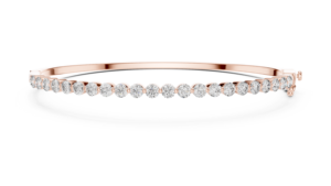 Bracelet en or rose avec diamants de laboratoire pour femme, coupe brillant ronde, bracelet classique certifié IGI, à porter au quotidien - Product Image 2