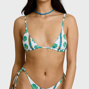 2026 Custom Printed Triangle Bikini Set Women Adjustable Strap Two Piece Swimwear Lightweight Beach Swimsuit OEM Private Label - Product Image 6