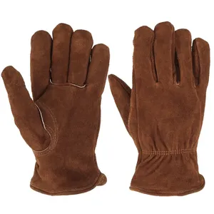 Garden <b>Driver</b> Fishing <b>Gloves</b> Multifunction Custom Logo Safety Cowhide Leather Outdoor Work Winter Non-Slip Full Finger <b>Gloves</b> - Product Image 1