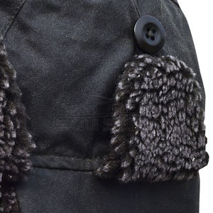 Chapeaux de ski personnalisés, mode hiver, résistants à l'eau, en toile cirée, chapeau russe avec cache-oreilles en fourrure douce, chapeau bombardier russe noir - Product Image 3