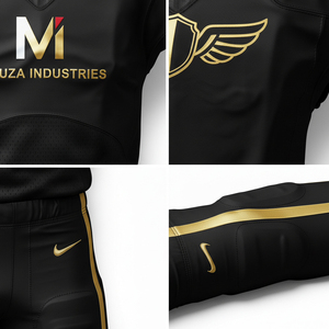 Uniforme de Fútbol Americano Personalizado, Conjunto Completo Sublimado, Impresión de Número y Logotipo del Equipo, Tela de Malla Resistente para Entrenamiento y Partidos - Product Image 5
