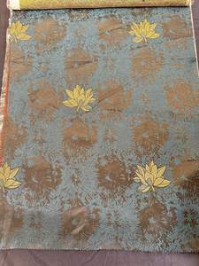 Tela de satén Jacquard de poliéster ultra suave 100%, peso medio, secado rápido, transpirable, hilo especial metálico, verde militar, ropa PK 1323 - Product Image 5