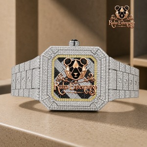 นาฬิกาข้อมือหรูหราสำหรับผู้ชาย Ruha Enterprise รุ่น Luxury Diamond ตัวเรือนสแตนเลสทรงเหลี่ยม ระบบควอตซ์ ดีไซน์สง่างาม - Product Image 5