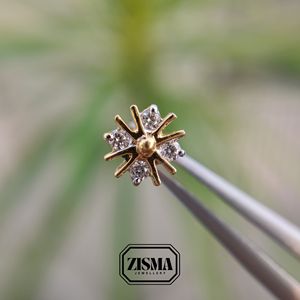 ต่างหูสตั๊ดเพชรธรรมชาติหรูหราได้รับการรับรองจาก GIA ทอง14K 18K สำหรับใส่ประจำวันเครื่องประดับสำหรับงานปาร์ตี้ของขวัญเจาะสตูดิโอ - Product Image 1