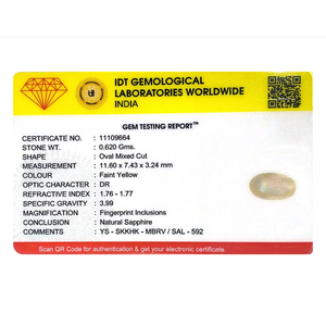 พลอยแซฟไฟร์สีเหลืองทรงรีขนาด 3.1 กะรัต สำหรับเครื่องประดับชั้นดี - Product Image 4