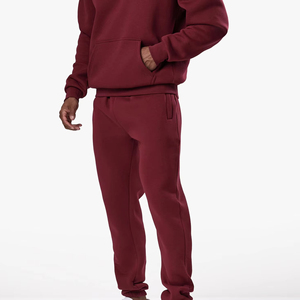Fabricant de vêtements en gros, ensembles de survêtements d'hiver surdimensionnés pour hommes, en coton molletonné, logo personnalisé, respirant, léger, décontracté - Product Image 2