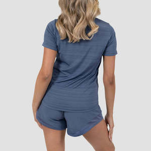 Ensemble décontracté deux pièces en coton pour femme : haut à manches courtes et short, col en V, service OEM - Product Image 3