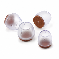 Couvre-pieds de meubles en PVC transparent personnalisés de 30 mm, embouts ronds pour pieds de chaises et tables