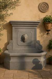 Fuente de Agua para Exteriores de Mármol Blanco Tallada a Mano, Moderna, Ecológica y Duradera, HAYAT INDUSTRIES N/A - Product Image 3