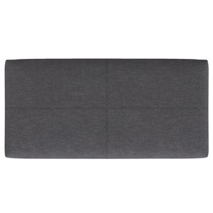 Pouf contenitore rettangolare Gabbie da 48 pollici di larghezza in lino poliestere grigio ardesia - Sgabelli e pouf - Product Image 2