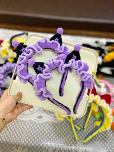 Serre-tête en crochet fait main, motifs fantômes, citrouilles et animaux mignons, accessoires capillaires pour festivals, cosplay et fêtes, OEM pour enfants et femmes - Product Image 5