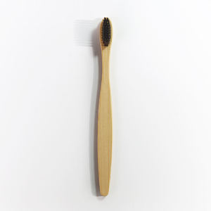 Eco Friendly Biodegradable Custom Logo Easy Clean Teeth Cleaning Adult Bamboo Wood Toothbrush Stand Customized Shape for Hotel - Product Image 1