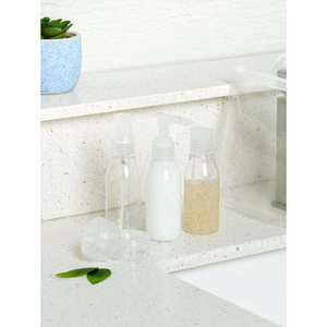 Set of 5 Clear Travel Containers for Organizing Toiletries in a Stylish Bag - Product Image 1