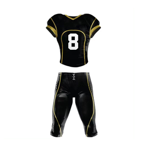 Ensemble de maillot de football américain à manches longues en maille respirante avec coutures renforcées - Product Image 3