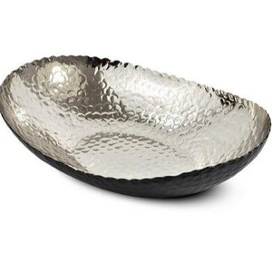 Elegant Hammered Finish Gold Metal Serving Tray Round Shape - Decorative Aluminum Tray for <b>Coffee</b> <b>Table</b> Kitchen Counter - Product Image 1