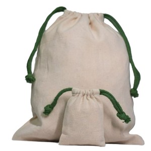 Sac à cordon en coton 100 % biologique à faible MOQ, sac de rangement en coton naturel, sac cadeau artisanal réutilisable, écologique et recyclable - Product Image 2