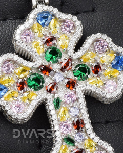 Colgante de Cruz de Moissanita Helada, Plata de Ley 925, Chapado en Oro de 18K, Joyería de Lujo Estilo Hip Hop, Amuletos de Cruz Personalizados para Fiestas de Raperos - Product Image 2