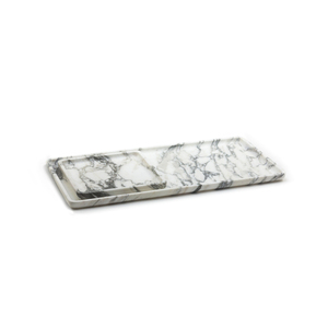 Bandeja de Servir de Mármol Blanco Natural Pulido de Alta Calidad, Diseño Moderno Ecológico, Bandeja Decorativa para Bodas, Directo de Fábrica - Product Image 5
