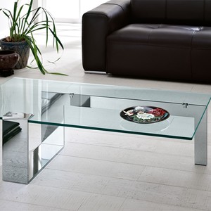 Luxury Tempered Glass <b>Coffee</b> <b>Table</b> with Geometric <b>White</b> Metal Frame Modern Rectangle Cocktail <b>Table</b> - Product Image 3