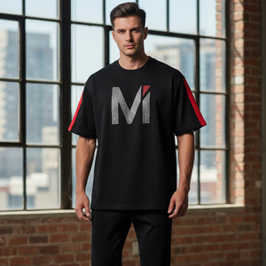 เสื้อยืดโอเวอร์ไซส์ลายพิมพ์ Urban Rhinestone สำหรับผู้ชาย สกรีนโลโก้ได้ ผ้าคอตตอนหนานุ่ม สไตล์สตรีทแวร์ ฮิปฮอป Y2K ดีไซน์เสื้อยืดแบบ Bling - Product Image 6