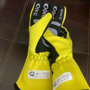 ถุงมือแข่งแบบเต็มนิ้วสีเหลือง XL ไนลอนกันลื่นสำหรับขี่กลางแจ้ง แบบยูนิเซ็กซ์ ปิดด้วยแถบตีนตุ๊กแก - Product Image 2