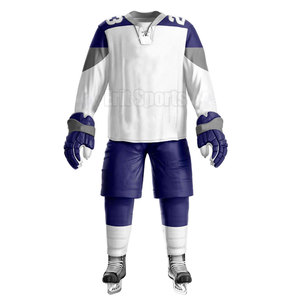 Uniforme de hockey sur glace respirant personnalisé, 100% polyester, coutures durables, design léger pour les matchs de compétition, vêtements de sport quotidiens - Product Image 2