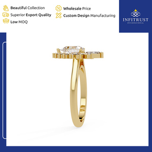 Worldwide Exporter Selling Handcrafted VVS Clarity 925 Sterling <b>Silver</b> <b>Solitaire</b> Diamond <b>Rings</b> for Sale at Excellent Price - Product Image 4