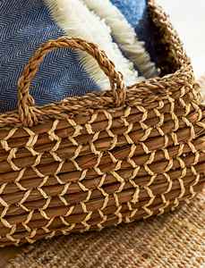 Juego de 3 Cestas de Almacenamiento de Jacinto de Agua de Alta Calidad y Ecológicas, con Asas Tejidas, Organizadores Multiusos para Dormitorio y Sala de Estar - Product Image 5