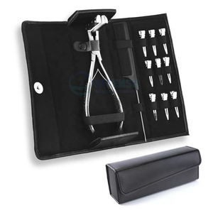 Kit de pinces professionnelles pour extensions de cheveux à bandes adhésives en acier inoxydable noir étanche avec clips et peigne pour coiffeurs – Vente en gros - Product Image 5