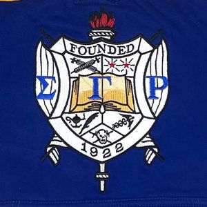 เสื้อฮู้ดฮอกกี้ Sigma Gamma Rho SGRho สีน้ำเงินทอง เสื้อผ้ากรีกพรีเมียม เสื้อสเวตเชิ้ตสำหรับชมรมนักศึกษาแบบยูนิเซ็กซ์ - Product Image 6