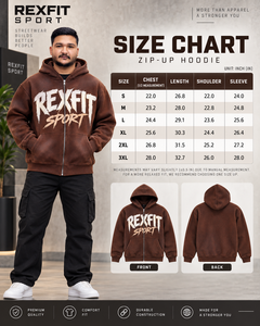 Mens <b>Brown</b> Full Zip Hoodie Brush Graphic Heavyweight 370g <b>Fleece</b> Streetwear Jacket Regular Fit Winter Custom OEM Wholesale - Product Image 5